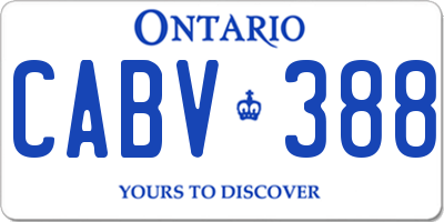 ON license plate CABV388