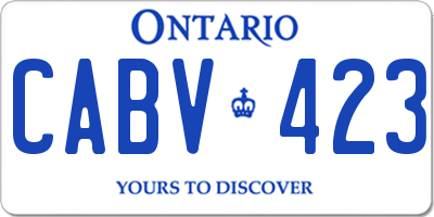 ON license plate CABV423