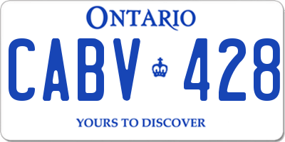 ON license plate CABV428