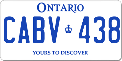 ON license plate CABV438