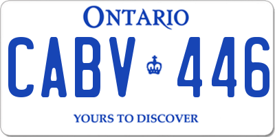 ON license plate CABV446