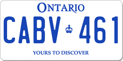 ON license plate CABV461