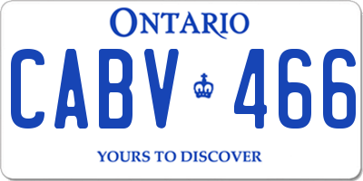 ON license plate CABV466