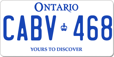 ON license plate CABV468