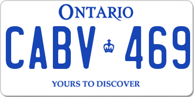 ON license plate CABV469