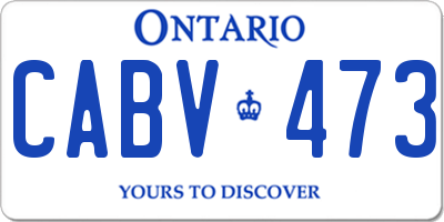 ON license plate CABV473