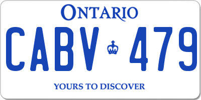 ON license plate CABV479