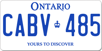 ON license plate CABV485