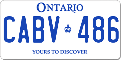 ON license plate CABV486