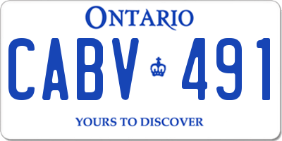 ON license plate CABV491