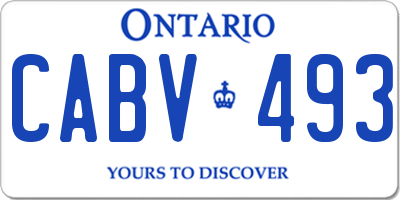 ON license plate CABV493