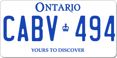 ON license plate CABV494