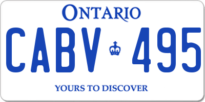 ON license plate CABV495