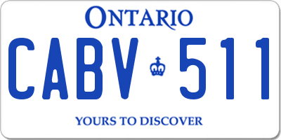 ON license plate CABV511