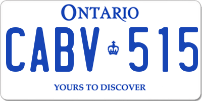 ON license plate CABV515