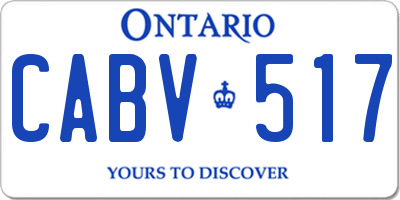 ON license plate CABV517