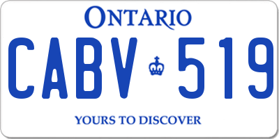 ON license plate CABV519