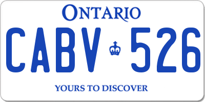 ON license plate CABV526