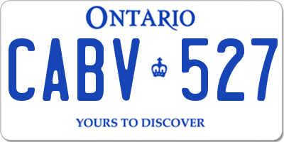 ON license plate CABV527