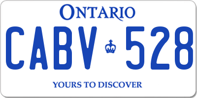 ON license plate CABV528