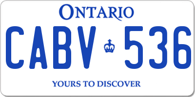 ON license plate CABV536