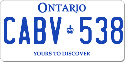 ON license plate CABV538