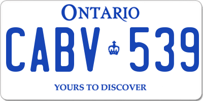 ON license plate CABV539