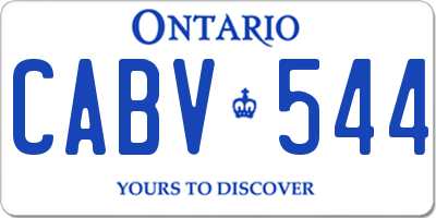 ON license plate CABV544