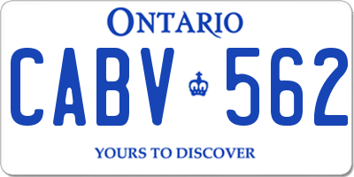 ON license plate CABV562