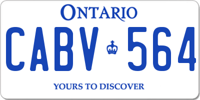 ON license plate CABV564