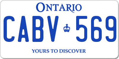 ON license plate CABV569