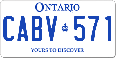 ON license plate CABV571