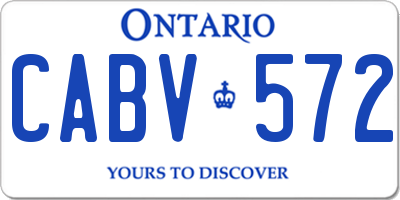 ON license plate CABV572