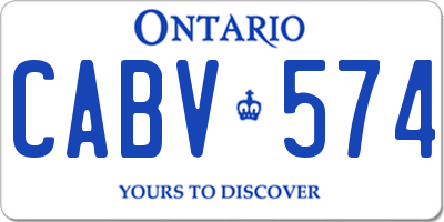 ON license plate CABV574