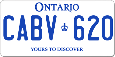 ON license plate CABV620