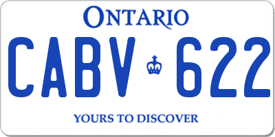 ON license plate CABV622