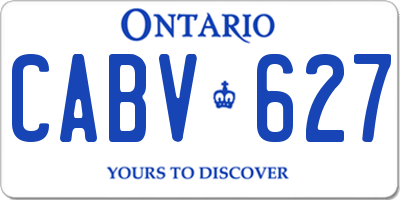 ON license plate CABV627