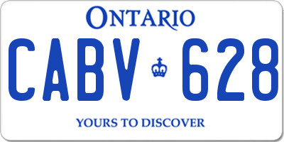 ON license plate CABV628