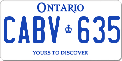 ON license plate CABV635