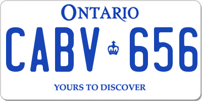 ON license plate CABV656