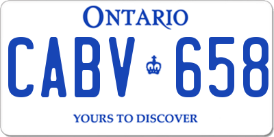 ON license plate CABV658