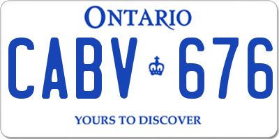 ON license plate CABV676