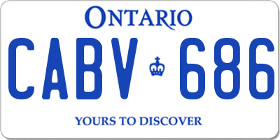 ON license plate CABV686