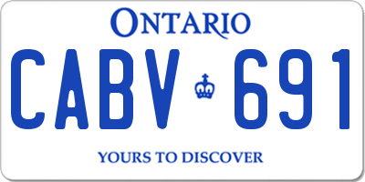 ON license plate CABV691