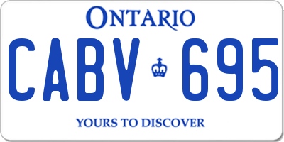 ON license plate CABV695