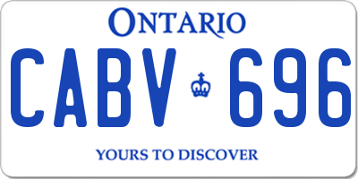 ON license plate CABV696