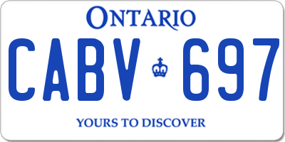 ON license plate CABV697