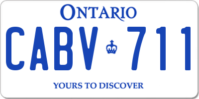 ON license plate CABV711