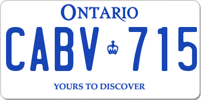 ON license plate CABV715