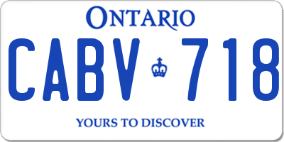 ON license plate CABV718